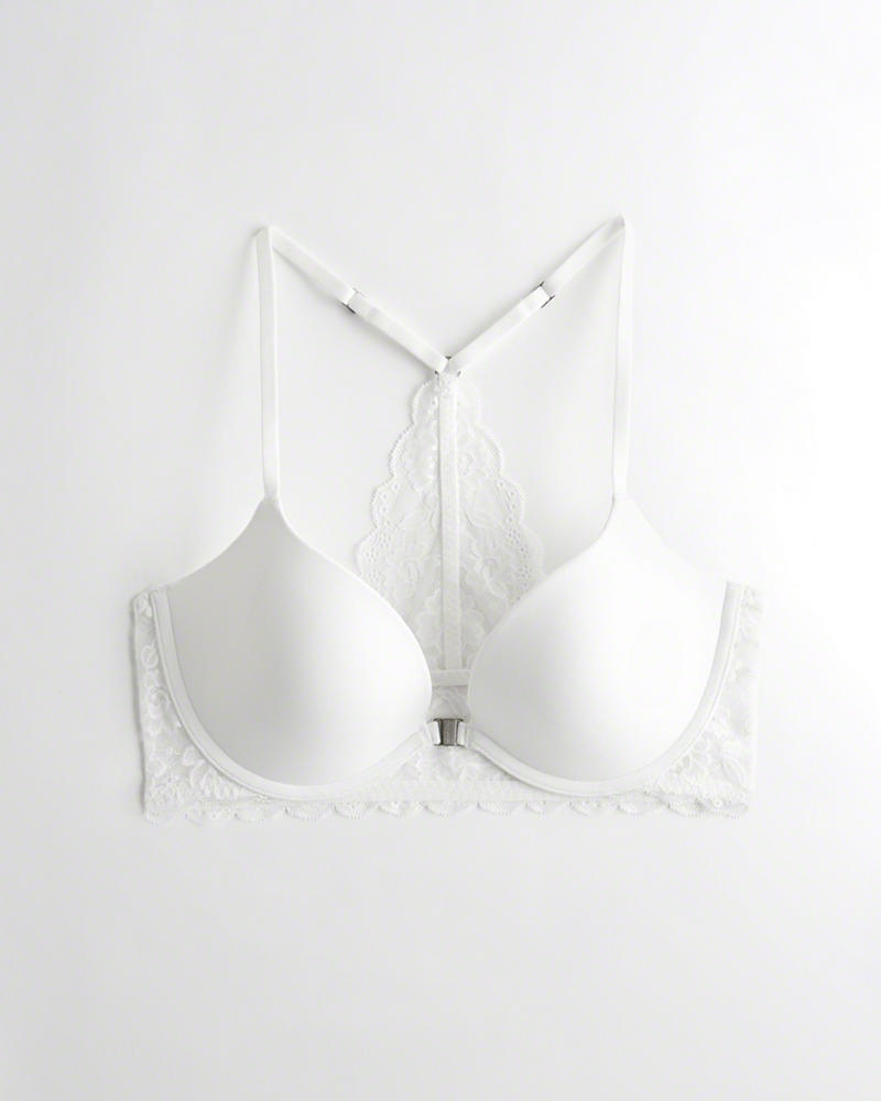 Reggiseni Hollister Donna Racerback Push-Up Plunge Bianche Italia (107OALCW)